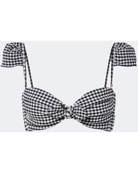 Montce - Cabana Gingham Seersucker Bikini Top - Lyst