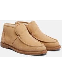 Yves Salomon - Shearling-Lined Suede Ankle Boots - Lyst