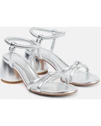 Gianvito Rossi - Cassis Metallic Leather Sandals - Lyst