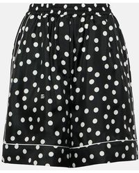 Dolce & Gabbana - Shorts Capri in raso di seta a pois - Lyst