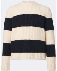 Moncler - Striped Wool-Blend Sweater - Lyst