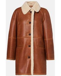 Isabel Marant - Berthie Shearling-Trimmed Leather Coat - Lyst