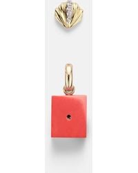 Yvonne Léon - Coquillage And Le Cubo 9Kt Single Earring And Pendant Set With Diamonds - Lyst