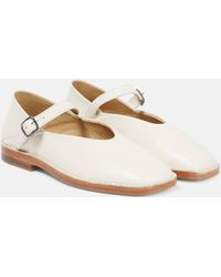 Lemaire - Leather Mary Jane Ballet Flats - Lyst