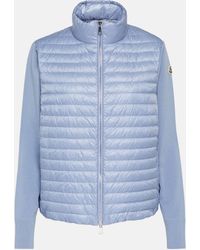 Moncler - Down-filled Wool Cardigan - Lyst