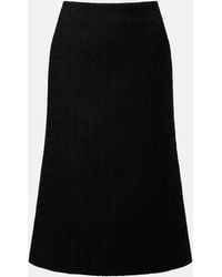 McQueen - Wool And Mohair Midi Skirt - Lyst