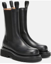 Bottega Veneta - Lug Leather Chelsea Boots - Lyst
