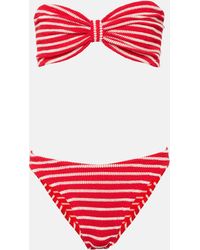 Hunza G - Jean Striped Strapless Bikini - Lyst