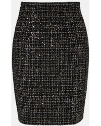 Safiyaa - Ayaka Sequined Tweed Pencil Skirt - Lyst
