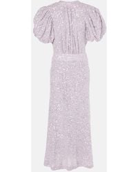 ROTATE BIRGER CHRISTENSEN - Sequined Open-Back Maxi Dress - Lyst