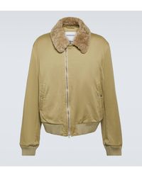Burberry - Shearling Trimmed Cotton Jacket - Lyst
