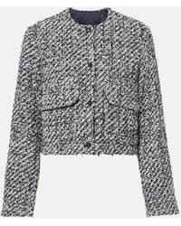 Moncler - Dauphin Cropped Tweed Down Jacket - Lyst