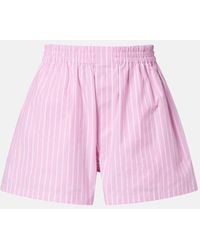 Balenciaga - Striped Cotton Poplin Boxers Shorts - Lyst