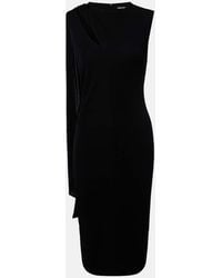 Tom Ford - Cutout Shoulder-Drape Viscose Crepe Jersey Cocktail Dress - Lyst