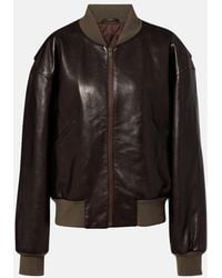 The Row - Morisel Leather Bomber Jacket - Lyst