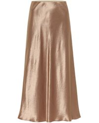 Max Mara Alessio High-rise Satin Skirt - Brown
