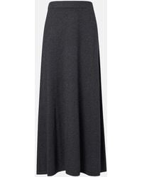 Lisa Yang - Adrienne Cotton And Cashmere Midi Skirt - Lyst