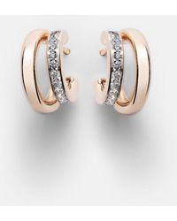 Pomellato - Together 18Kt Rose Earrings With Diamonds - Lyst