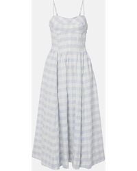 Jonathan Simkhai - Kittiya Gingham Cotton Midi Dress - Lyst