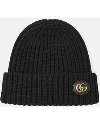 Gucci - Double G Wool And Cashmere Beanie - Lyst