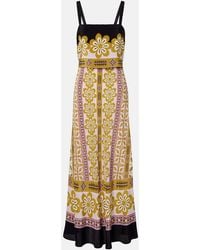 La DoubleJ - Printed Silk Crepe De Chine Maxi Dress - Lyst