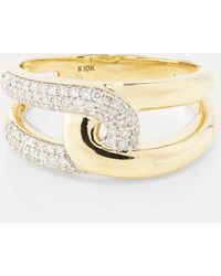 STONE AND STRAND - 10kt Gold Ring With Diamonds - Lyst