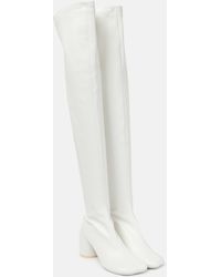 MM6 by Maison Martin Margiela - Anatomic Faux Leather Over-the-knee Boots - Lyst