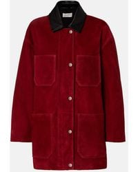 Nour Hammour - Barn Leather-Trimmed Suede Jacket - Lyst