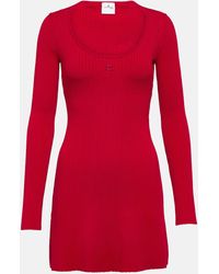 Courreges - Ribbed-knit Jersey Minidress - Lyst