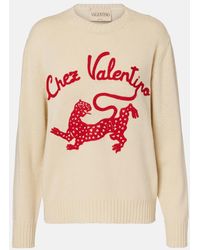 Valentino - Chez Virgin Wool Sweater - Lyst