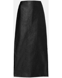 Rohe - Embossed High-Rise Midi Skirt - Lyst