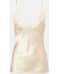 Stella McCartney - Lace-Trimmed Silk Satin Camisole - Lyst