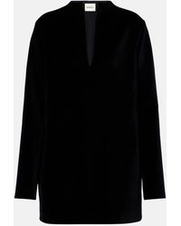 KHAITE - Aleena Velvet Minidress - Lyst