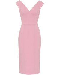 Dolce & Gabbana Midikleid aus Wolle - Pink