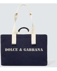 Dolce & Gabbana - Borsa in canvas con logo - Lyst