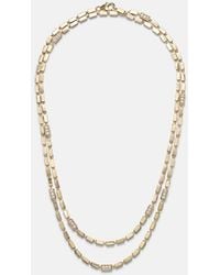 Suzanne Kalan - Block-Chain 18Kt Chain Necklace With Diamonds - Lyst