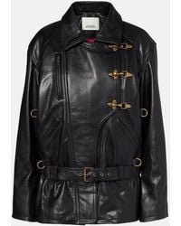 Isabel Marant - Caitlyn Belted Leather Jacket - Lyst