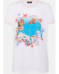 Dolce & Gabbana - Capri Printed Cotton Jersey T-Shirt - Lyst