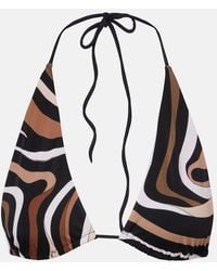 PUCCI - Marmo Triangle Bikini Top - Lyst