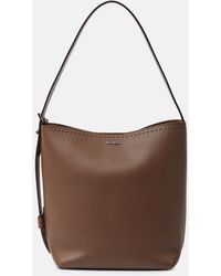 Max Mara - Archetipo Leather Shoulder Bag - Lyst