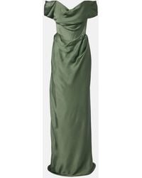 Vivienne Westwood - Nova Cocotte Draped Satin Bustier Gown - Lyst