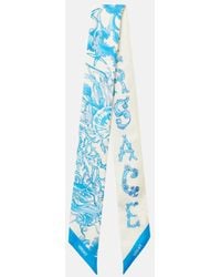 Versace - Tuch Underwater Barocco Aus Seiden-Twill - Lyst