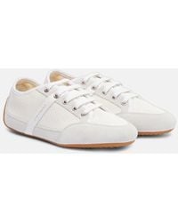 Givenchy - Slim Suede-Trimmed Sneakers - Lyst