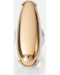 Bottega Veneta - Ellipse Large 18K-Plated Sterling Ring - Lyst