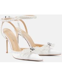 Mach & Mach - Double Bow Embellished Satin Pumps - Lyst