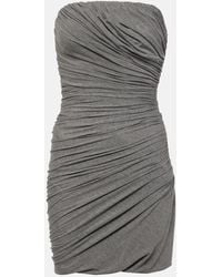 The Attico - Draped Strapless Jersey Minidress - Lyst