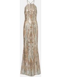 Elie Saab - Sequined Silk-Blend Gown - Lyst
