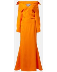 Balenciaga - Off-Shoulder Silk Gown - Lyst