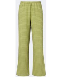 Asceno - Loreto Checked Cotton Wide-Leg Pants - Lyst