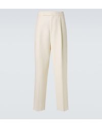 ZEGNA - Wool And Linen Wide-Leg Pants - Lyst